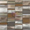 Shining Aluminium Mix Wave Glass Crystal Metal Mosaic Tiles (CFA61)